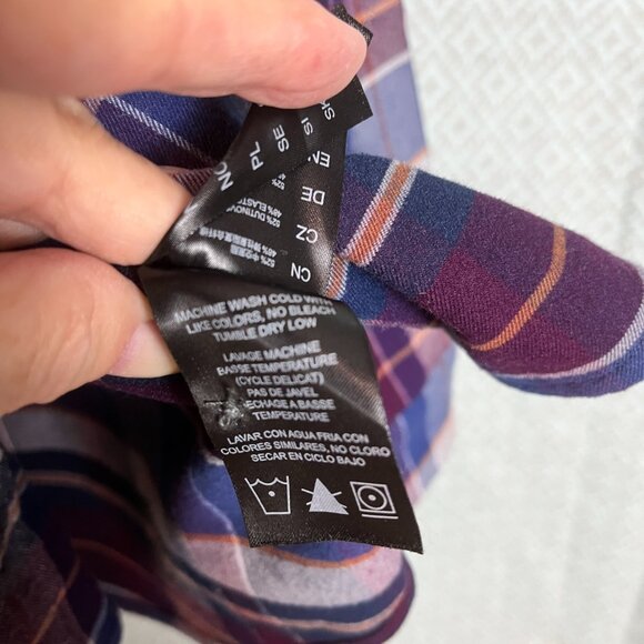 Women's Plaid Kuhl long slv button up shirt Size M - Picture 7 of 7